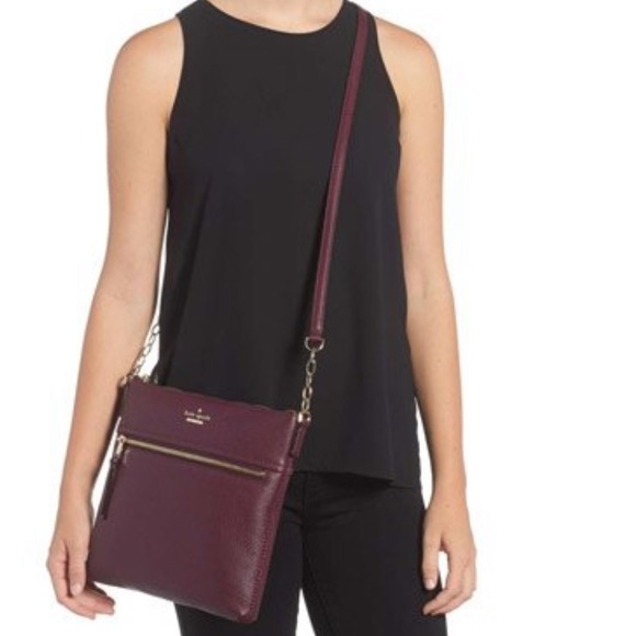 LIKE NEW Kate Spade across Body Bag Plum - Picture 1 of 8